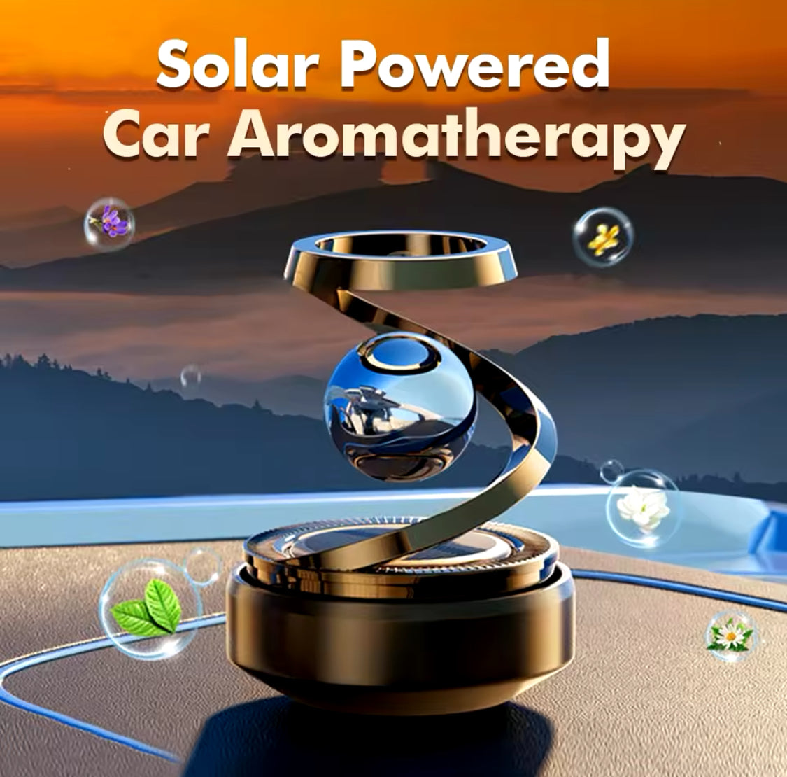 Solar Powered Car Diffuser, Solar Powered Rotating Car Aromatherapy Diffuser, Durable Alloy Fragrance Diffuser, Car Air Freshener Diffuser Solar Powered Car Diffuser, Solar Powered Rotating Car Aromatherapy Diffuser, Durable Alloy Fragrance Diffuser, Car Air Freshener Diffuser